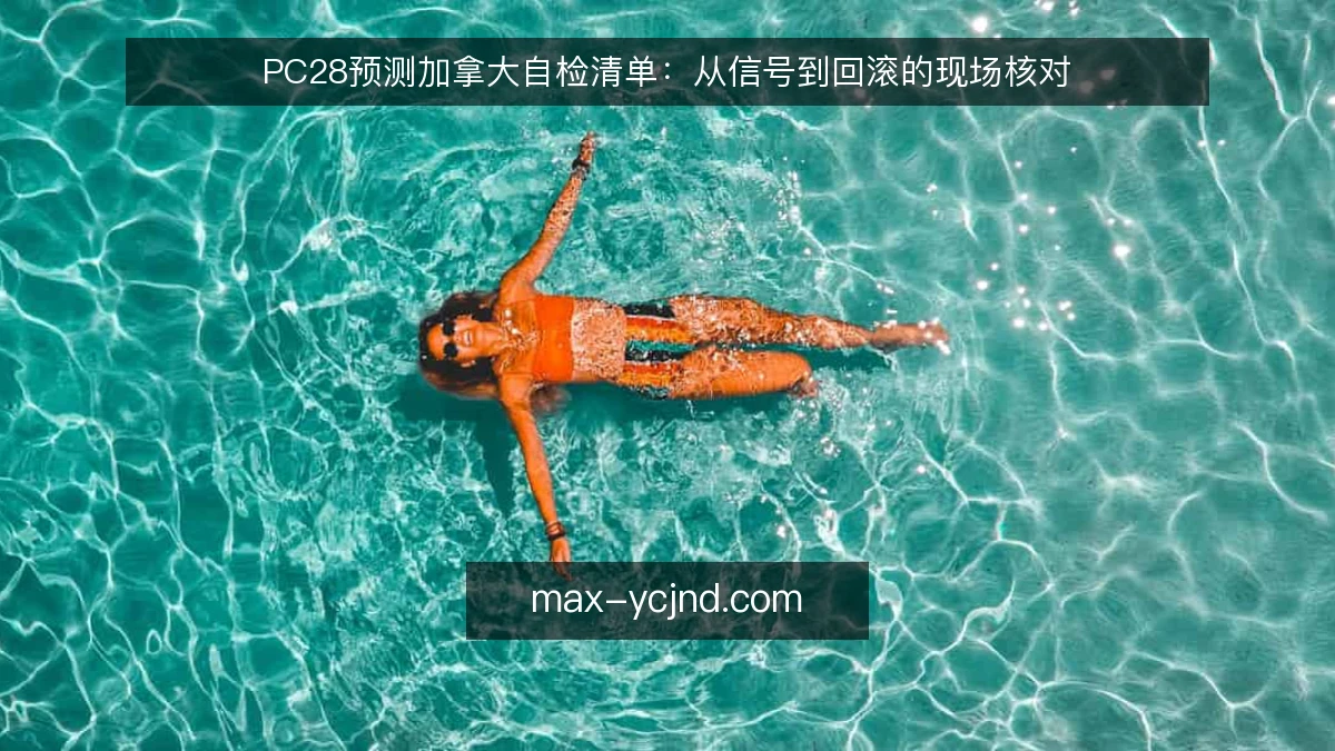 PC28预测加拿大自检清单：从信号到回滚的现场核对
